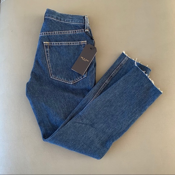 NWT RAG AND BONE high rise raw cut ankle jeans - Picture 3 of 16